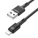 Кабель Hoco X83 USB – Lightning 2.4 А 1 м чорний - изображение 1