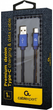 Cablexpert USB - USB Typ-C 1 m Niebieski (CC-USB2J-AMCM-1M-BL) - obraz 2