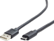 Кабель Cablexpert USB — USB Type-C 1.8 м Black (CCP-USB2-AMCM-6) - зображення 1