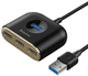 USB Hub Baseus Square Round 4 in 1 USB3.0 - USB 3.0 / 3 х USB 2.0 Black (CAHUB-AY01) - зображення 4