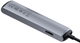 Hub USB Baseus Mechanical Eye Six-in-one Type-C (PD 87W) CAHUB-J0G na USB 3.0 x 3 + HDMI + RJ45 Ethernet + Type-C PD szary (16634) - obraz 4