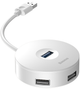 Baseus Round Box Hub USB CAHUB-F02 USB3.0 na USB 3.0 x 1 + USB 2.0 x 3 biały (16718) - obraz 6