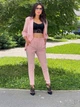 Женский костюм с пиджаком из трикотажа Poliit 7127 розовый 36 - изображение 6