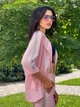 Женский костюм с пиджаком из трикотажа Poliit 7127 розовый 36 - изображение 8