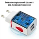 USB зарядка 5 вольт 1.1 ампера 6 Ватт на 2 USB порта с защитой от перегрузки и подсветкой F5 (100932) - изображение 4