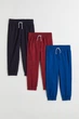 Джоггеры синие и бордовые 3шт H&M 116м (40001080) - изображение 1