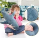 М'яка плюшева іграшка обіймашка для дітей Акула Shark doll 49 см синя - зображення 1