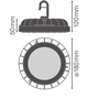 LED Светильник для высоких пролетов 83W 220V 10000lm 4000K ⌀180x50mm IP65 [4058075708174] Ledvance Highbay Compact V - изображение 5