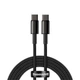Кабель для швидкої зарядки BASEUS Tungsten Gold Type-C до Type-C |2m, 100W, 5A| Black - зображення 1