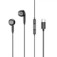 Навушники BOROFONE BM71 Light song Type-C wire-controlled digital earphones with microphone Black (BM71CB) - зображення 1