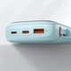 Повербанк Baseus Qpow Pro + кабель USB to Type-C, 0.3 метра (3A, 20000 мАч, 22.5Вт, Type-C/USB-A/Lightning, QC 3.0) - Голубой - изображение 5