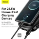 Повербанк Baseus Qpow Pro + кабель USB to Type-C, 0.3 метра (3A, 20000 мАч, 22.5Вт, Type-C/USB-A/Lightning, QC 3.0) - Черный - изображение 5
