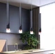 Люстра светодиодная подвесная LED светильник для квартиры на потолок лэд 26577 Черный 50-170х10х10 см. - изображение 1
