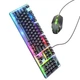 Ігрова провідна клавіатура + мишка 2 в 1 Gaming Combo HOCO Luminous RGB GM18 RU/ENG розкладка - зображення 1