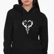 Худи женский Олень (Deer) (8921-2072-2) Черный M - изображение 1