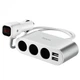 Адаптер автомобільний Hoco with LCD 3 in one Z13 | 2USB, 2.1A | - зображення 5