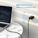 Кабель Ugreen US255 USB Type-C to Angled USB Type-C 60W Round Cable Aluminum Shell Nickel Plating 3A 3 м Black/Gray (UGR-80714) - изображение 4
