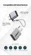 Адаптер Ugreen OTG Type-C to USB 3.0 з карабіном Space Gray (US270) - зображення 5