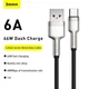 Кабель Baseus Cafule Metal Data Type-C 66W (2m) (black) - изображение 3