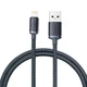 Кабель Baseus Crystal Shine Series Lightning 2.4A (1.2m) (black) - изображение 1