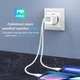 Сетевое зарядное устройство для телефона 20W 1xUSB + Type-C быстрая зарядка QC3.0/PD3.0 смартфона KUULAA KL-CD59 White - изображение 5