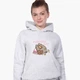 Детский худи Кот Пушин (Pusheen Cat) Светло-серый меланж (9298-3347) 140 см - изображение 2