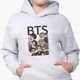 Детский худи БТС (BTS) Светло-серый меланж (9298-3275) 164 см - изображение 3