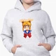 Детский худи Сейлор Мун (Sailor Moon) Светло-серый меланж (9298-2915) 128 см - изображение 3