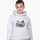 Детский худи Вся правда о медведях (We Bare Bears) Светло-серый меланж (9298-2898) 116 см - изображение 2