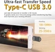 KEXIN 128GB USB C Флеш-накопитель 3.0 OTG Pen Drive Type C USB-накопители Водонепроницаемый USB-флеш-накопитель Type-C Pen Stick Металлические USB-накопители для USB C Смартфон Планшетный ПК Автомобиль ТВ Черный - изображение 7