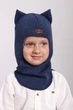 Зимняя шапка-шлем Beezy для мальчика 1450-10/1-22 Кот р. 2 (50-53 см) - изображение 1