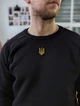 Кофта світшот утеплена чоловіча Тризуб Vsetex Warm M, Чорна - зображення 3