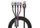 Кабель 4 в 1 Baseus CA1T4-B01 Lightning, 2Type-C, Micro USB, 3.5A, 1.2 м, чорний - изображение 1