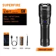 Телескопічний ручний ліхтарик SUPERFIRE L16-Т, що перезаряджається, з потужністю 15 Вт - зображення 1