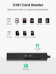 Кардридер UGREEN CM104 USB 3.0 to TF + SD Dual Card Reader Black (40752) - зображення 3