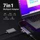 USB-хаб UGREEN CM512 USB Type-C to 2xUSB3.0+HDMI+RJ45+SD&TF +PD Port Converter Gray (60515) - изображение 2