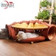 Будиночок для кота Smart Comfort Animals GX-77 коричневий ігровий комплекс Будиночок для кішки з секретним тунелем і спальним місцем - зображення 1