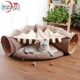 Домик для кота Smart Comfort Animals GX-77 кофейный игровой комплекс домик для кошки, с секретным туннелем и спальным местом, - изображение 1