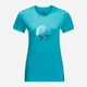 Спортивная футболка для фитнеса женская Jack Wolfskin Crosstrail Graphic T W 1807213-1283 S Голубая (4064993698886) - изображение 4