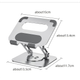 Подставка для ноутбука, планшета VHG TS510 складная поворотная 360°C Rotatable Laptop Stand Silver - зображення 5