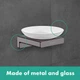 Мыльница настенная HANSGROHE AddStoris 41746340 прямоугольная стеклянная черная - изображение 3