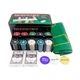 Игровой набор Покер на 200 фишек с номиналом в металлической коробке Poker Set - изображение 3