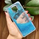 Чехол Glitter для Xiaomi Redmi Note 9 Pro бампер силиконовый Синий - изображение 2
