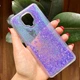 Чехол Glitter для Xiaomi Redmi Note 9 Pro бампер силиконовый Фиолетовый - изображение 1