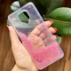 Чехол Glitter для Xiaomi Redmi Note 9 Pro бампер силиконовый сердце Розовый - изображение 3