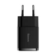 Сетевое зарядное устройство на 2 выхода Baseus Compact Charger (10.5W, 2 USB). Black - изображение 6