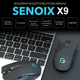 Мышь беспроводная, бесшумная игровая SENOIX™ Silent X9 Pro bluetooth + 2.4 gHz, с аккумулятором и подсветкой - изображение 6