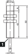 Индуктивный датчик М12, 200mA, NPN/NO, кабель 2m, Sn = 4mm, 1000Hz, L = 50mm, 213136 INS-M12-N04NS-2C Di-soric - изображение 2