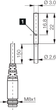 Індуктивний датчик наближення Ø 3,0mm (Diameter), PNP/NO 100 mA, Sn= 0,6mm, DCC 3.0 V 0.6 PSK-K-TSL Di-soric - зображення 2