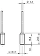 Индуктивный датчик M8, дальность действия 2 мм, NO/PNP, кабель 2м, AES/AP-3A Micro detectors - изображение 2